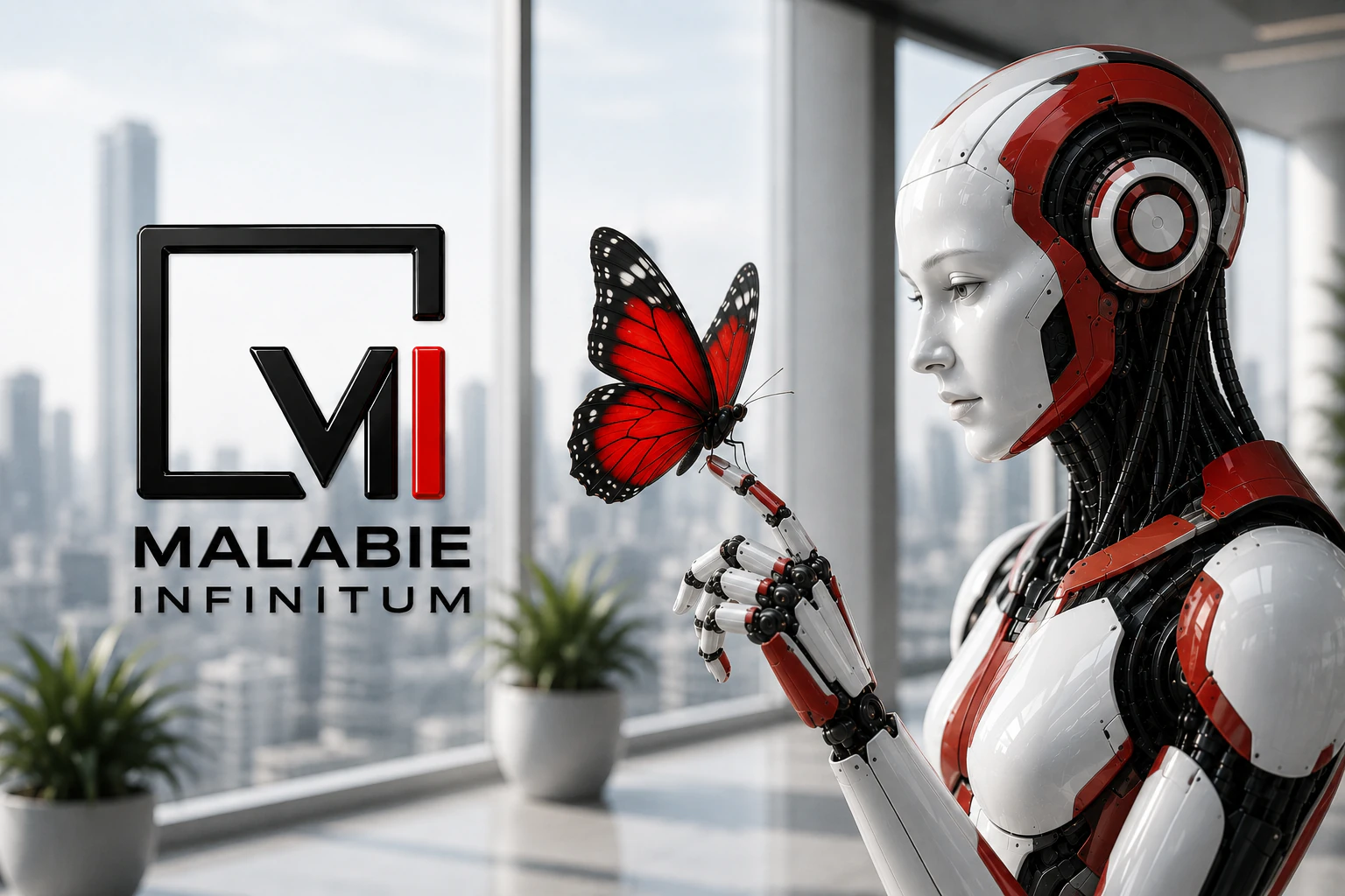 Malabie Infinitum intelligent assistant presenting the Malabie butterfly